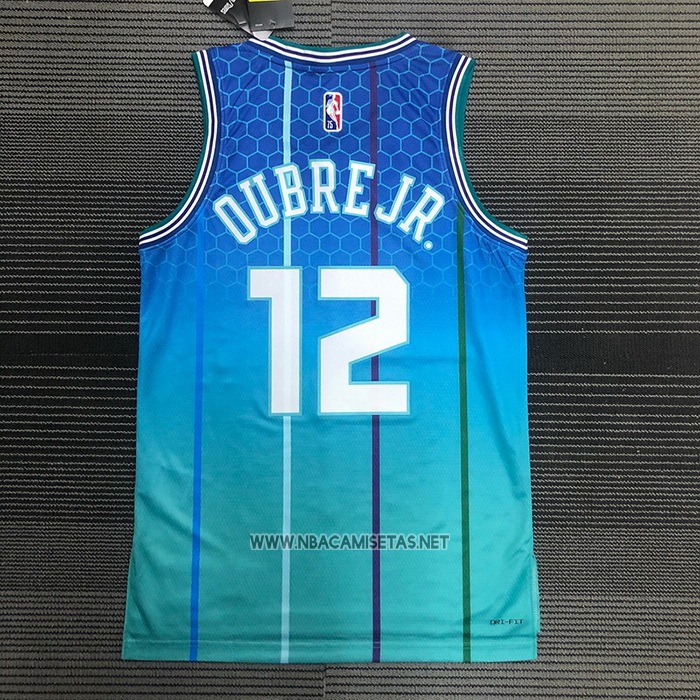 Camiseta Charlotte Hornets Kelly Oubre JR. NO 12 Ciudad 2021-22 Azul
